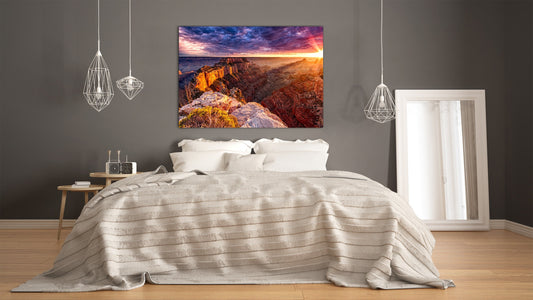Modern Glass Picture - Contemporary Wall Art SART01 Nature Series: Grand Canyon Cape Royal