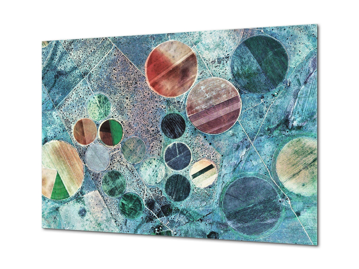 Glass Print Wall Art – Image on Glass  SART05 Miscellanous Series: Abstract photography of the deserts of Africa - aerial view