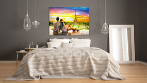 Glass Picture Toughened Wall Art  - Wall Art Glass Print Picture SART02 Cities Series: Romantic Paris