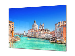 Glass Picture Toughened Wall Art  - Wall Art Glass Print Picture SART02 Cities Series: Grand Canal in Venice 3