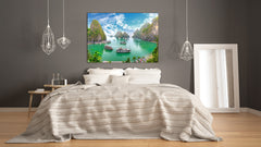 Glass Print Wall Art – Image on Glass SART01B Nature Series: Halong Bay in Vietnam