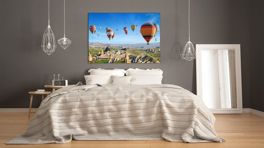 Graphic Art Print on Glass - Beautiful Quality Glass Print Picture SART01C Nature Series: Rocky landscape of Cappadocia
