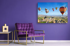 Graphic Art Print on Glass - Beautiful Quality Glass Print Picture SART01C Nature Series: Rocky landscape of Cappadocia