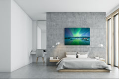 Glass Printed Picture - Wall Picture behind Tempered Glass SART01D Nature Series: Northern lights 2