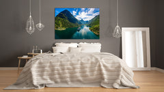 Glass Print Wall Art – Image on Glass SART01B Nature Series: The fjord in Norway