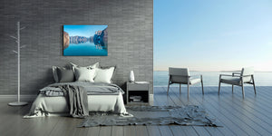 Glass Printed Picture - Wall Picture behind Tempered Glass SART01D Nature Series: Mountain landscape with reflection