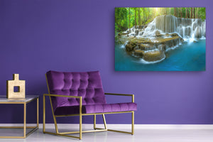 Glass Print Wall Art – Image on Glass SART01B Nature Series: Picturesque waterfall