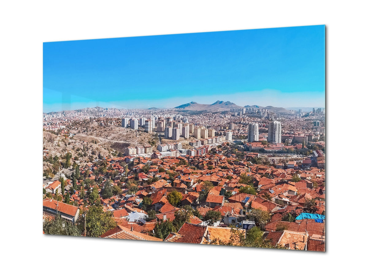 Glass Picture Toughened Wall Art  - Wall Art Glass Print Picture SART02 Cities Series: Landscape of Ankara