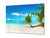 Graphic Art Print on Glass - Beautiful Quality Glass Print Picture SART01C Nature Series: White sand of Maldives