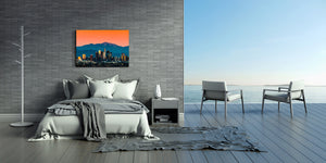 Glass Picture Toughened Wall Art  - Wall Art Glass Print Picture SART02 Cities Series: Mountains towering over Los Angeles