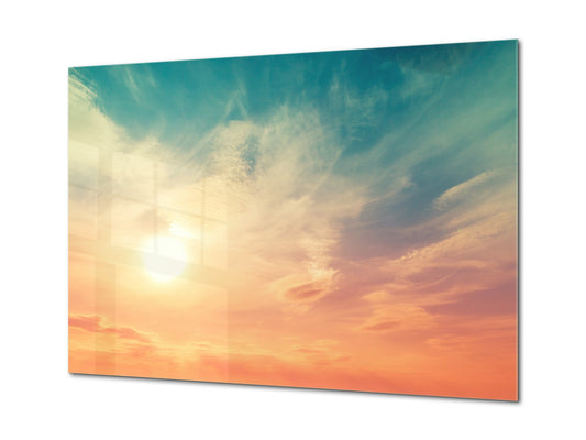 Glass Printed Picture - Wall Picture behind Tempered Glass SART01D Nature Series: Gradient sky