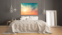 Glass Printed Picture - Wall Picture behind Tempered Glass SART01D Nature Series: Gradient sky
