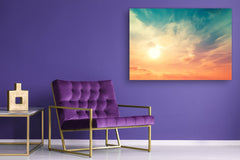 Glass Printed Picture - Wall Picture behind Tempered Glass SART01D Nature Series: Gradient sky