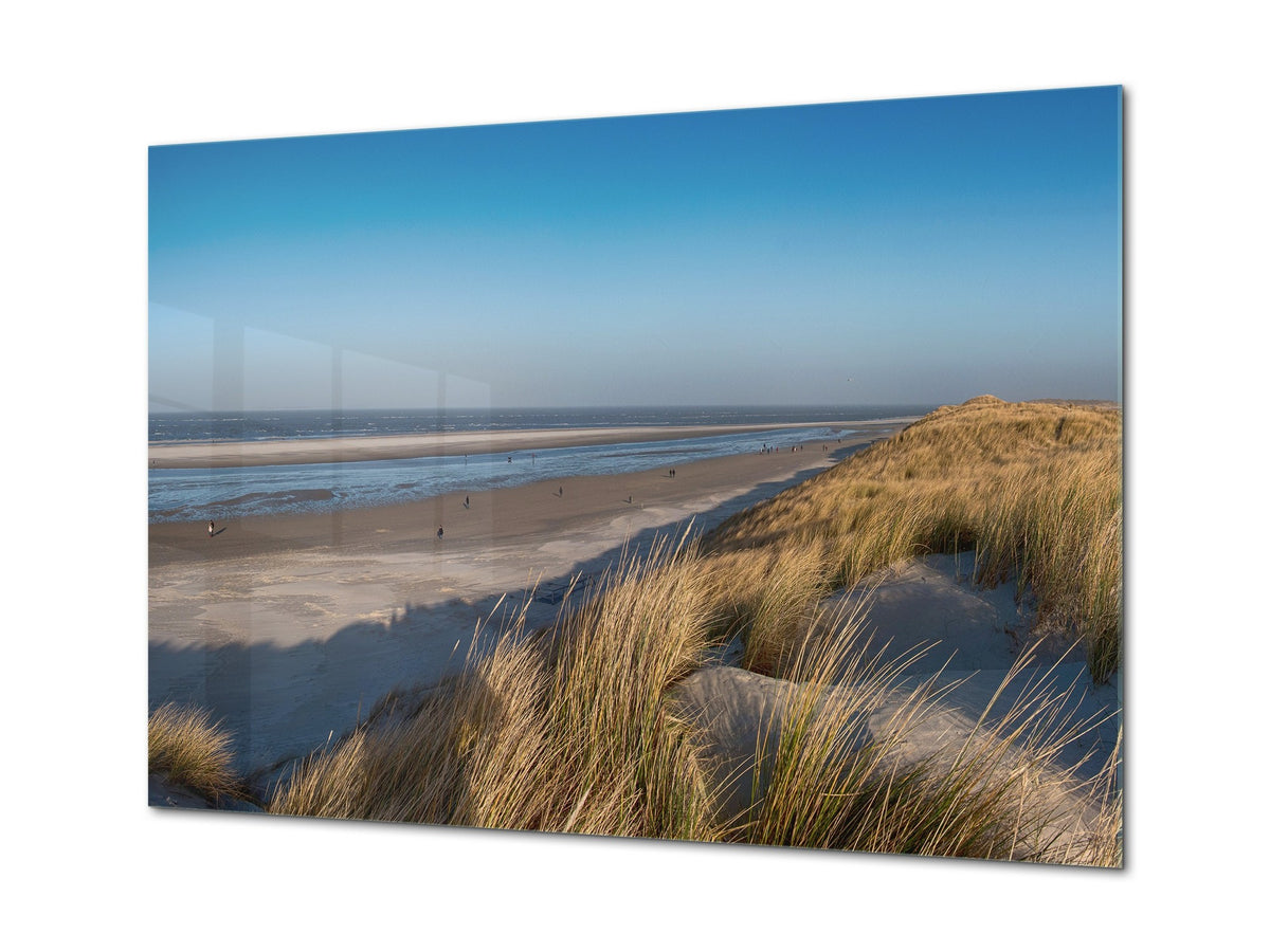 Graphic Art Print on Glass - Beautiful Quality Glass Print Picture SART01C Nature Series: German seashore