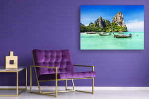 Graphic Art Print on Glass - Beautiful Quality Glass Print Picture SART01C Nature Series: Azure waters of Thailand