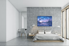 Modern Glass Picture - Contemporary Wall Art SART01 Nature Series: Arctic landscape of Lofoten Islands, Norway