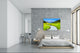 Modern Glass Picture - Contemporary Wall Art SART01 Nature Series: Mountain green valley river