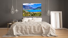 Modern Glass Picture - Contemporary Wall Art SART01 Nature Series: Beautiful Greek bay