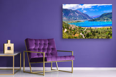 Modern Glass Picture - Contemporary Wall Art SART01 Nature Series: Beautiful Greek bay