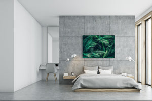 Modern Glass Picture - Contemporary Wall Art SART04 Flowers and leaves Series: Tropical forest leaves