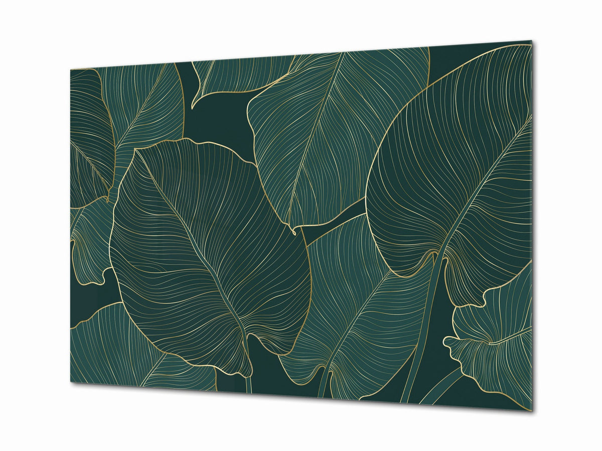 Modern Glass Picture - Contemporary Wall Art SART04 Flowers and leaves Series: Monstera deliciosa