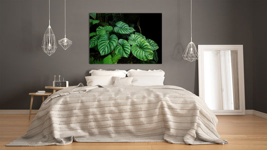 Modern Glass Picture - Contemporary Wall Art SART04 Flowers and leaves Series: Tropical plants