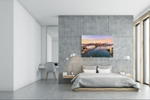 Glass Picture Toughened Wall Art  - Wall Art Glass Print Picture SART02 Cities Series: Harbour bridge in Sydney