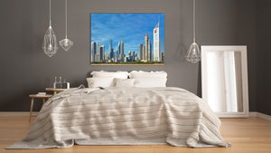 Glass Picture Toughened Wall Art  - Wall Art Glass Print Picture SART02 Cities Series: Skyscrapers in Dubai