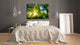 Modern Glass Picture - Contemporary Wall Art SART01 Nature Series: Vibrant green forest