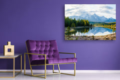 Graphic Art Print on Glass - Beautiful Quality Glass Print Picture SART01C Nature Series: Snowy lake in Siberia