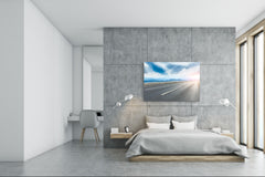 Glass Print Wall Art – Image on Glass SART01B Nature Series: Road by the lake