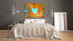 Modern Glass Picture - Contemporary Wall Art SART01 Nature Series: Autumn tree crowns