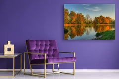 Glass Print Wall Art – Image on Glass SART01B Nature Series: Trees with autumn multicolored foliage