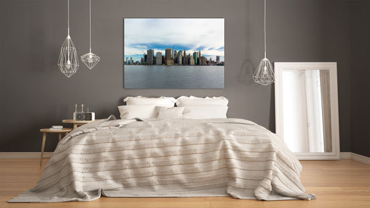 Glass Picture Toughened Wall Art  - Wall Art Glass Print Picture SART02 Cities Series: A panoramic view of Manhattan