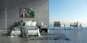 Modern Glass Picture - Contemporary Wall Art SART01 Nature Series: Waterfall in Thailand