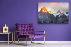 Glass Print Wall Art – Image on Glass SART01B Nature Series: Austere landscape of the Alps