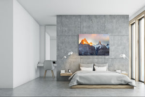 Glass Print Wall Art – Image on Glass SART01B Nature Series: Austere landscape of the Alps