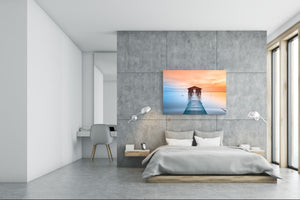 Glass Printed Picture - Wall Picture behind Tempered Glass SART01D Nature Series: Fine morning in Nagalang, Labuan