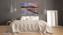 Glass Printed Picture - Wall Picture behind Tempered Glass SART01D Nature Series: Lake Chuzenji in Japan