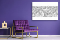 Glass Picture Toughened Wall Art  - Wall Art Glass Print Picture SART02 Cities Series: Abstract cityscape background