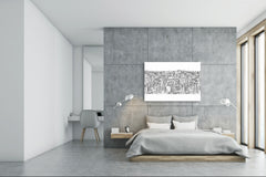 Glass Picture Toughened Wall Art  - Wall Art Glass Print Picture SART02 Cities Series: Abstract cityscape background