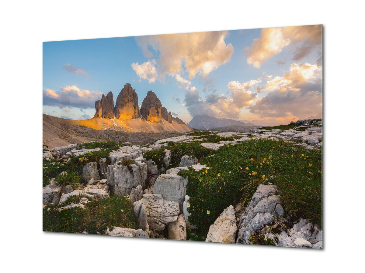Glass Print Wall Art – Image on Glass SART01B Nature Series: Dolomites, Italy