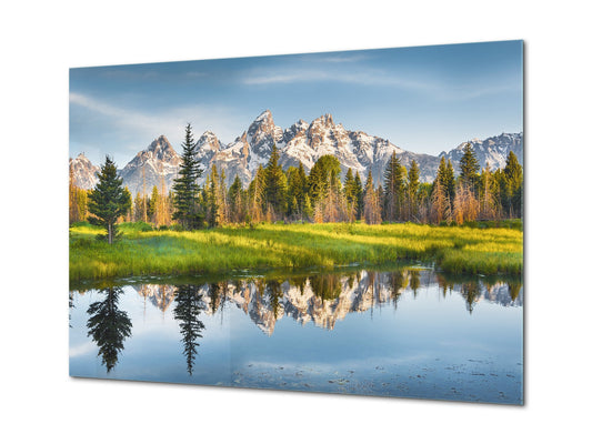 Glass Print Wall Art – Image on Glass SART01B Nature Series: Grand Teton National Park