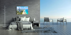 Glass Picture Toughened Wall Art  - Wall Art Glass Print Picture SART02 Cities Series: Miami Beach