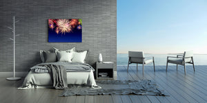 Glass Print Wall Art – Image on Glass  SART05 Miscellanous Series: Multi-colored fireworks