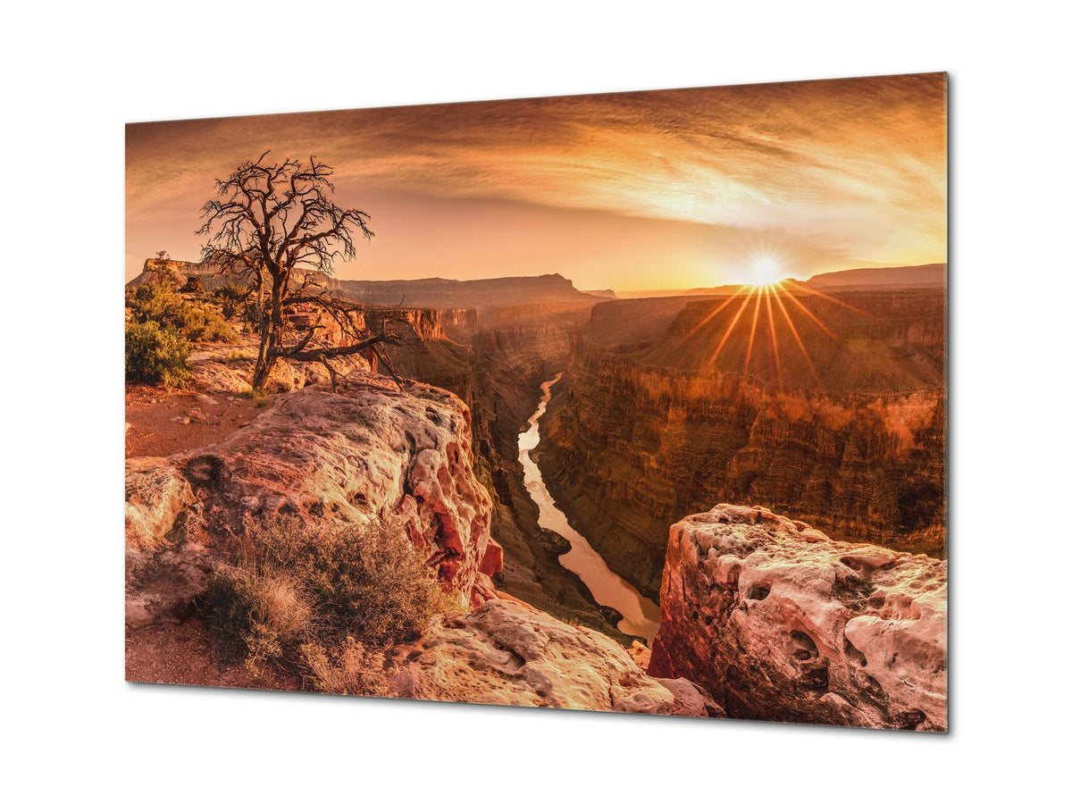 Modern Glass Picture - Contemporary Wall Art SART01 Nature Series: Grand Canyon