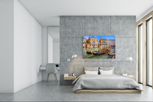 Glass Picture Toughened Wall Art  - Wall Art Glass Print Picture SART02 Cities Series: Grand Canal in Venice