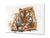 Glass Picture Wall Art - Picture on Glass SART03A Animals Series: Tiger