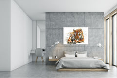 Glass Picture Wall Art - Picture on Glass SART03A Animals Series: Tiger