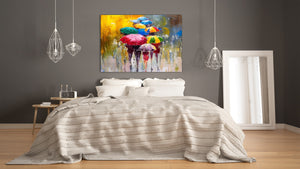 Glass Print Wall Art – Image on Glass  SART05 Miscellanous Series: Oil Painting - Rainy Day